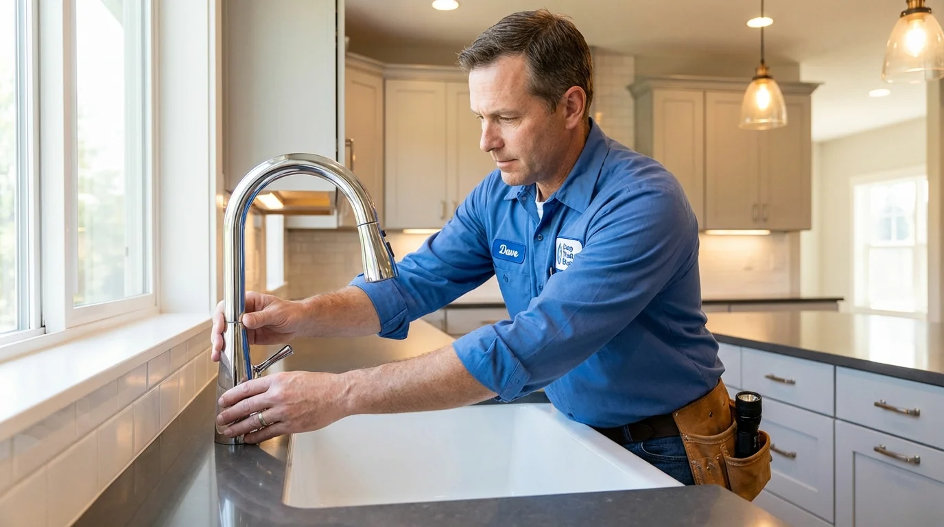 Kitchen faucet installation by Johns Plumbing LLC in Santa Ana
