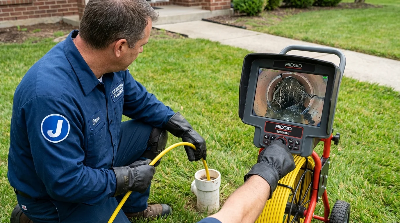 Sewer camera inspection being performed by Johns Plumbing LLC in Santa Ana